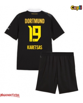 Borussia Dortmund Konstantinos Karetsas #19 Echipament de Fotbal Replică 2026-27 Copii Deplasare (+ Șorturi)